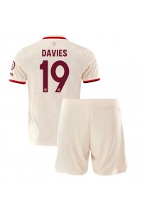 Bayern Munich Alphonso Davies #19 Jalkapallovaatteet Lasten Kolmas peliasu 2024-25 Lyhythihainen (+ Lyhyet housut)